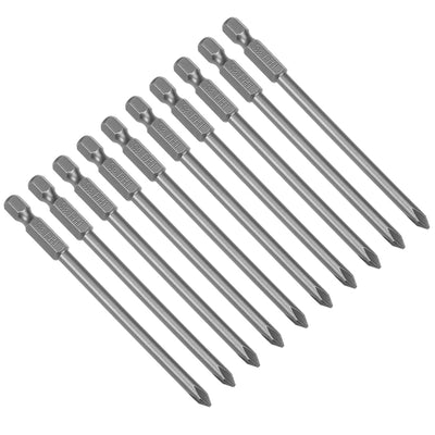 Harfington 10pcs 100mm 1/4" Hex Shank 4.5mm PH1 Magnetic Phillips Head Screwdriver Bits S2