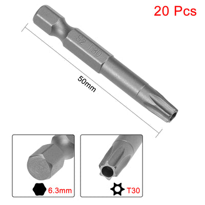 Harfington 1/4" Hex S2 Magnetic Torx Head Screwdriver Bits
