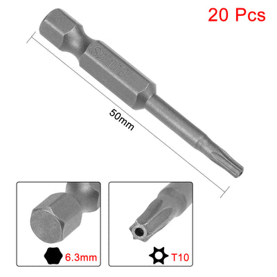 Harfington 1/4" Hex S2 Magnetic Torx Head Screwdriver Bits