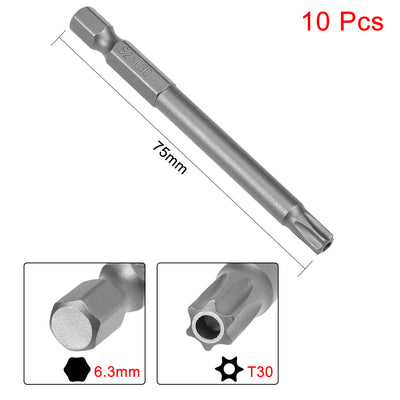 Harfington 1/4" Hex S2 Magnetic Torx Head Screwdriver Bits