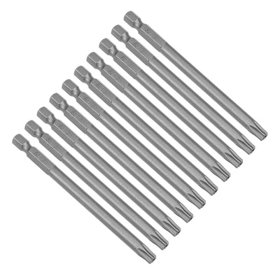 Harfington 10 Pcs Magnetic Torx Screwdriver Bits, Hex Shank S2 Security Tamper Proof Screw Driver Kit Tools
