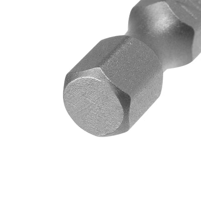 Harfington 10 Pcs 4mm Slotted Tip Magnetic Flat Head Screwdriver Bits, 1/4 Inch Hex Shank 2-inch Length S2 Power Tool (Sandblasting)