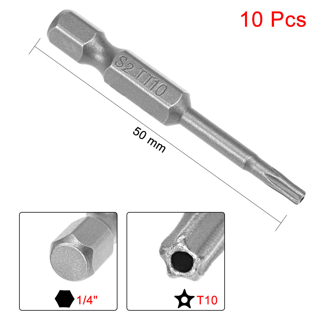 Harfington Magnetic 1/4" Hex Shank S2 Torx Screwdriver Bits