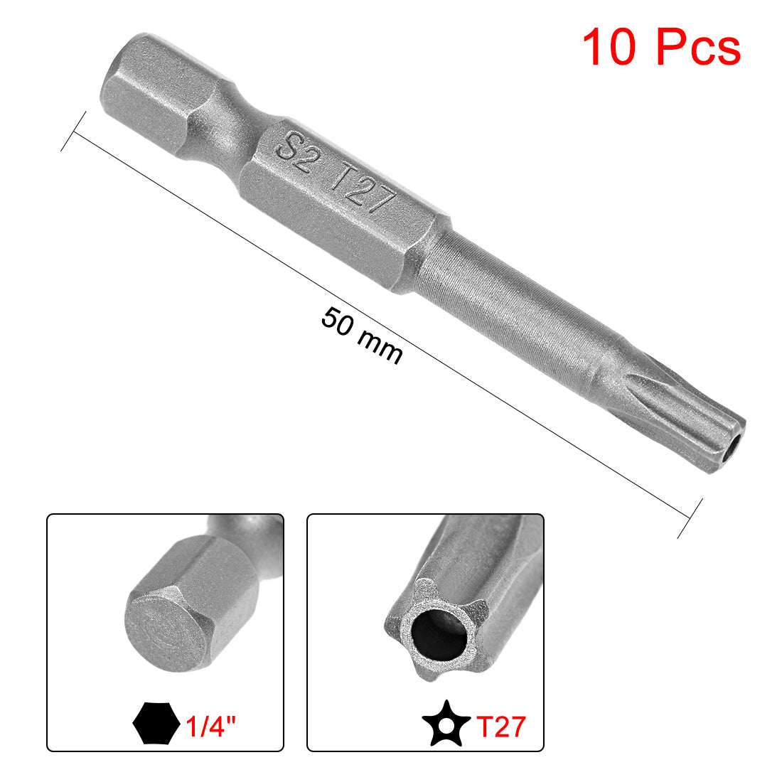 Harfington Magnetic 1/4" Hex Shank S2 Torx Screwdriver Bits