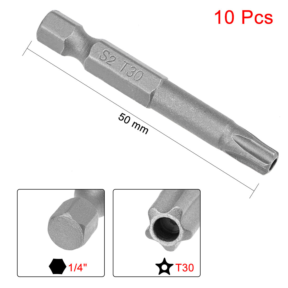 Harfington Magnetic 1/4" Hex Shank S2 Torx Screwdriver Bits