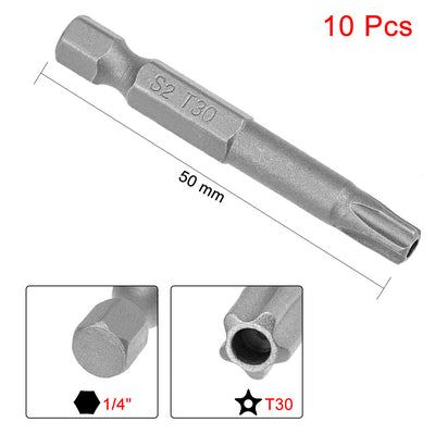 Harfington Magnetic 1/4" Hex Shank S2 Torx Screwdriver Bits