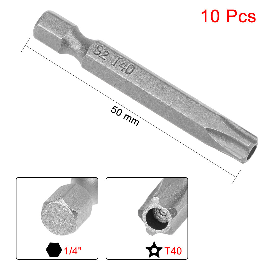 Harfington Magnetic 1/4" Hex Shank S2 Torx Screwdriver Bits
