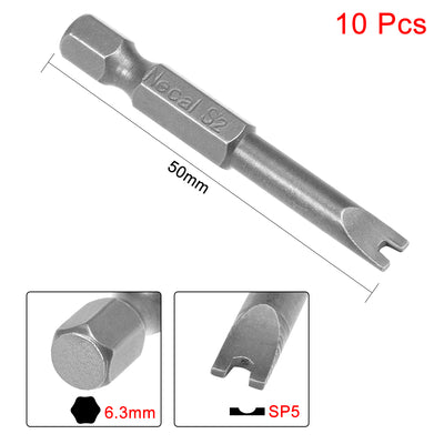 Harfington 10 Pcs U-shaped Magnetic Screwdriver Bits, Hex Shank S2 Power Tool