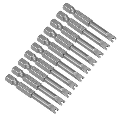 Harfington 10 Pcs U-shaped Magnetic Screwdriver Bits, Hex Shank S2 Power Tool