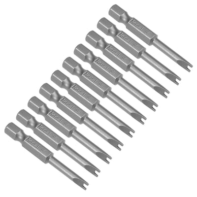 Harfington 10 Pcs U-shaped Magnetic Screwdriver Bits, Hex Shank S2 Power Tool