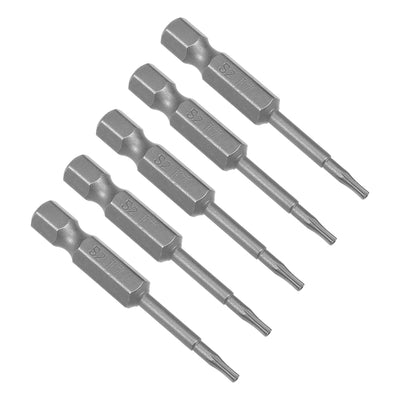 Harfington 5 Pcs Magnetic Torx Screwdriver Bits, Hex Shank S2 Security Tamper Proof Screw Driver Kit Tool