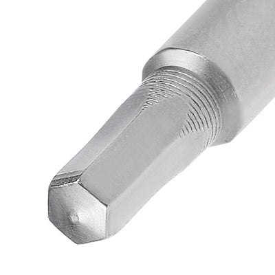 Harfington 10 Pcs 40mm Long 4mm Dia Round Shank H2.5 Magnetic Hex Screwdriver Bits S2 High Alloy Steel