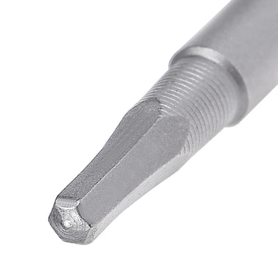 Harfington 10 Pcs 40mm Long 4mm Dia Round Shank H1.5 Magnetic Hex Screwdriver Bits S2 High Alloy Steel