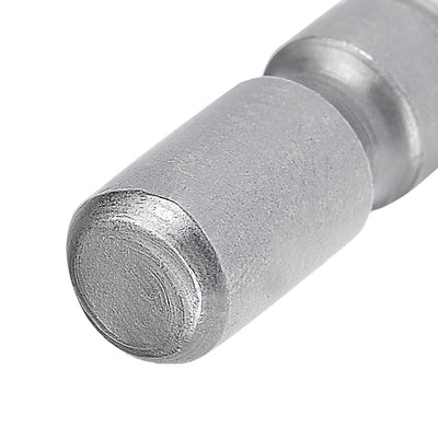 Harfington 10 Pcs 40mm Long 4mm Dia Round Shank H1.5 Magnetic Hex Screwdriver Bits S2 High Alloy Steel