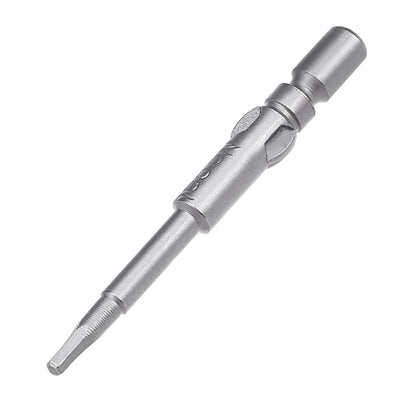 Harfington 10 Pcs 40mm Long 4mm Dia Round Shank H1.5 Magnetic Hex Screwdriver Bits S2 High Alloy Steel
