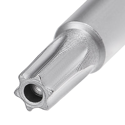 Harfington 10Pcs 60mm Long 5mm Dia Round Shank Magnetic Torx Security Screwdriver Bits S2 High Alloy Steel