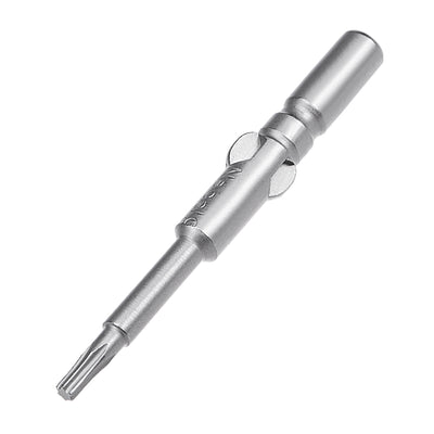 Harfington 10 Pcs 60mm Long 6mm Dia Round Shank Magnetic Torx Screwdriver Bits S2 High Alloy Steel