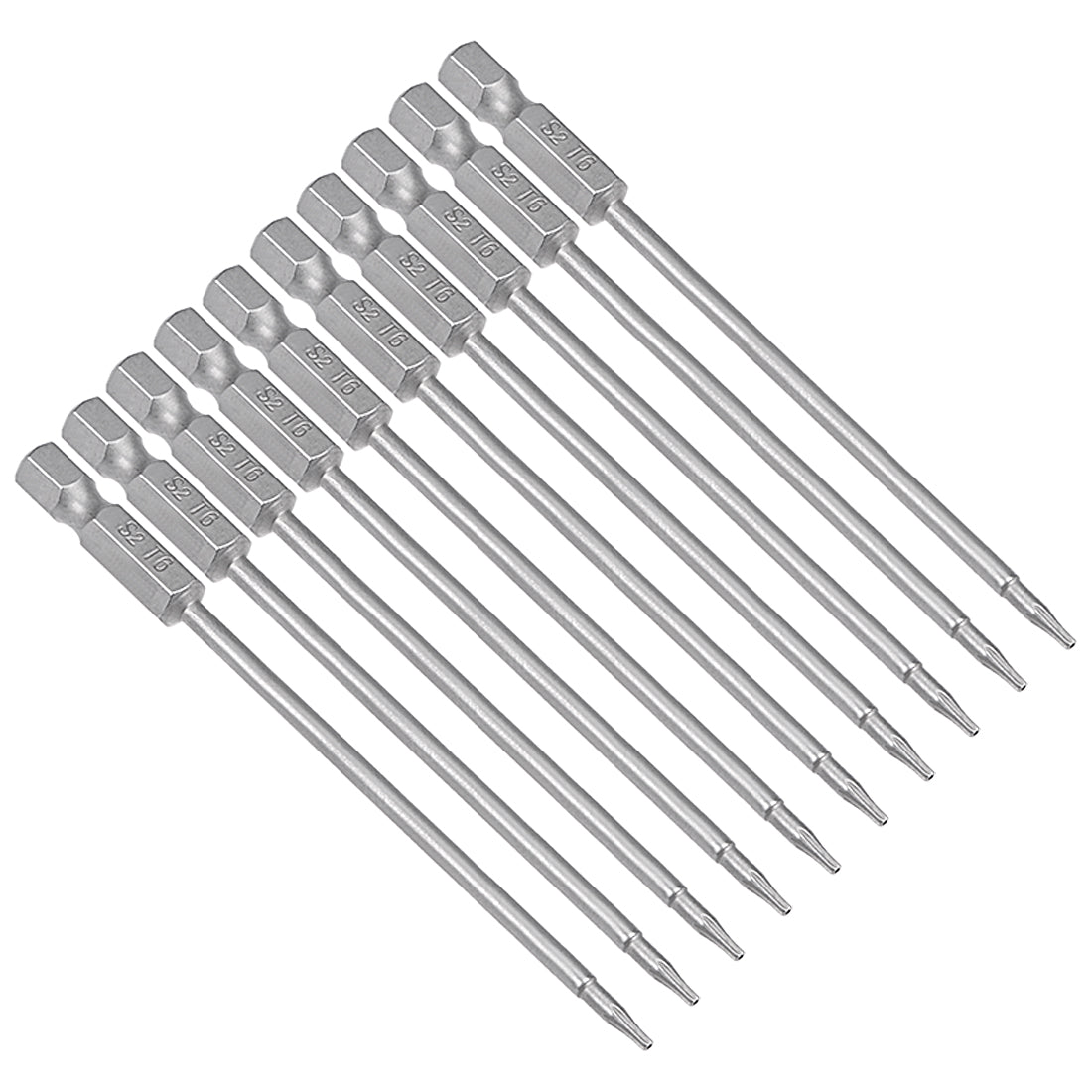 Harfington 10 Pcs Magnetic Torx Screwdriver Bits, Hex Shank S2 Security Tamper Proof Screw Driver Kit Tools