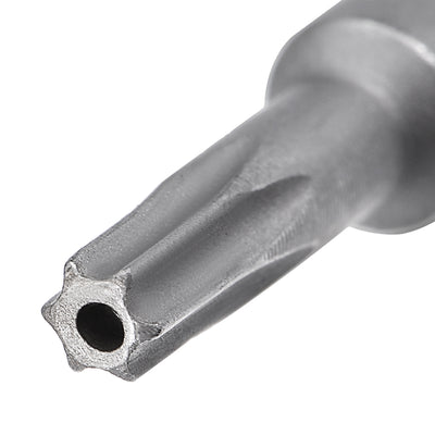 Harfington 5 Pcs 1/4" Hex Shank T10 Magnetic Security Torx Screwdriver Bits 150mm Length