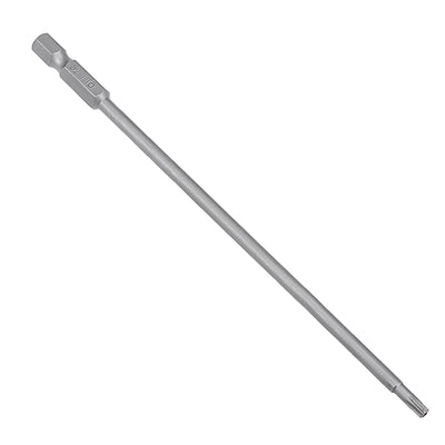 Harfington 5 Pcs 1/4" Hex Shank T15 Magnetic Security Torx Screwdriver Bits 150mm Length