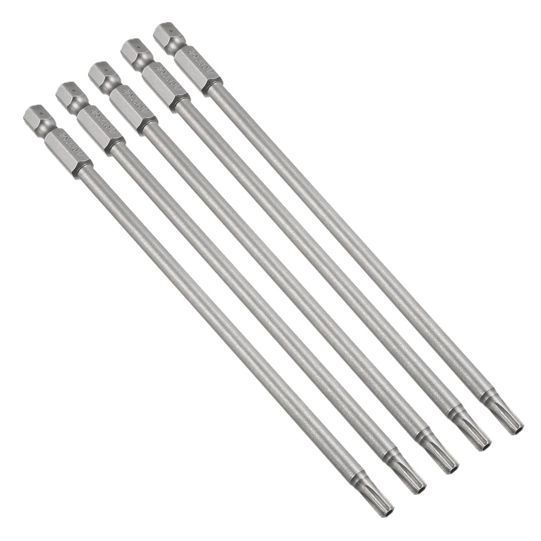 Harfington 5 Pcs 1/4" Hex Shank T20 Security Magnetic Torx Screwdriver Bits 150mm Length