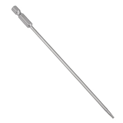 Harfington 5 Pcs 1/4" Hex Shank T8 Magnetic Security Torx Screwdriver Bits 150mm Length