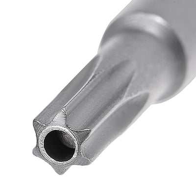 Harfington 8 Pcs 1/4" Hex Shank T15 Magnetic Security Torx Screwdriver Bits 50mm Length