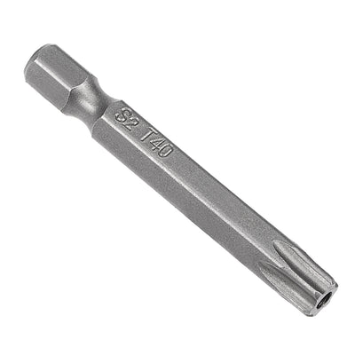 Harfington 5 Pcs Magnetic Torx Screwdriver Bits, Hex Shank S2 Security Tamper Proof Screw Driver Kit Tool