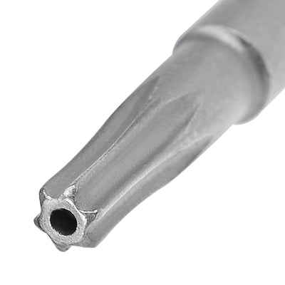 Harfington 5 Pcs 1/4" Hex Shank T8 Magnetic Security Torx Screwdriver Bits 50mm Length