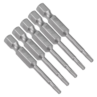Harfington 5 Pcs Magnetic Torx Screwdriver Bits, Hex Shank S2 Security Tamper Proof Screw Driver Kit Tool