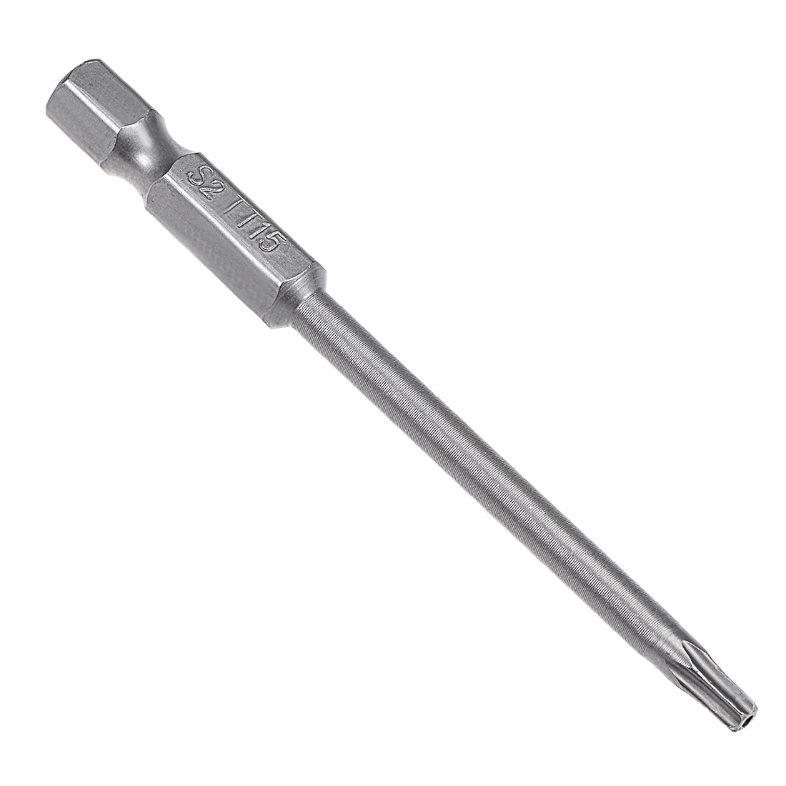 Harfington 10 Pcs 1/4" Hex Shank T15 Magnetic Security Torx Screwdriver Bits 75mm Length