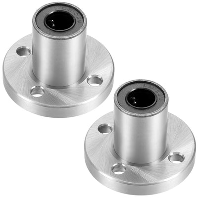 Harfington Uxcell Linear Motion Ball Bearings Round Flange Bearing