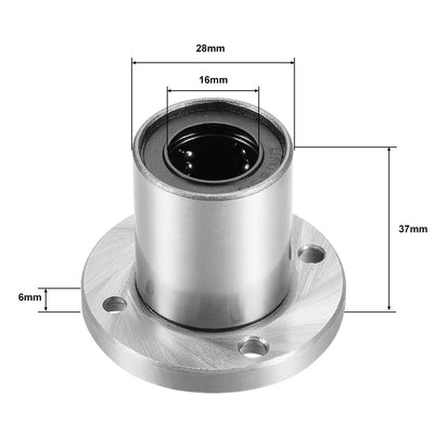 Harfington Uxcell Linear Motion Ball Bearings Round Flange Bearing