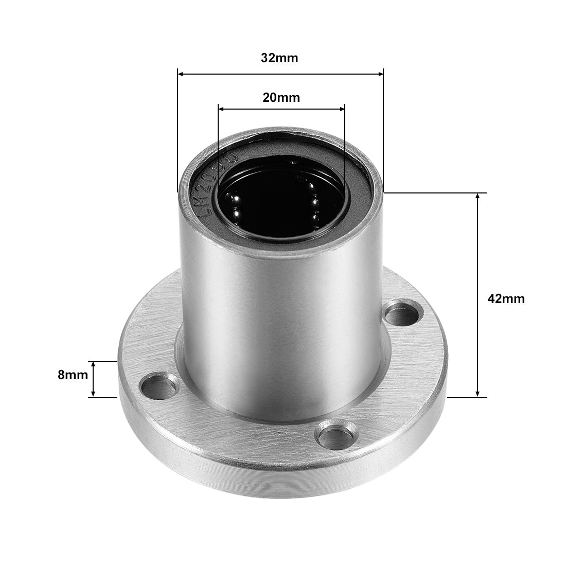 uxcell Uxcell Linear Motion Ball Bearings Round Flange Bearing