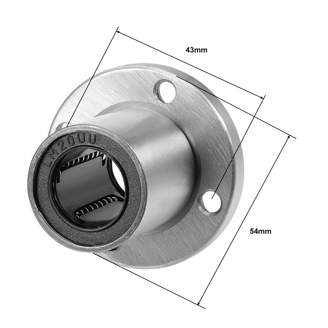 uxcell Uxcell Linear Motion Ball Bearings Round Flange Bearing
