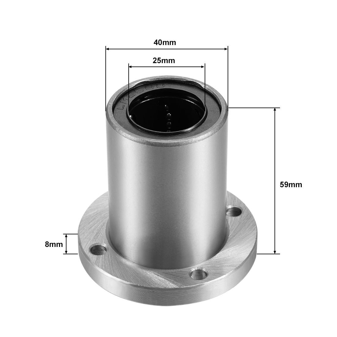 uxcell Uxcell Linear Motion Ball Bearings Round Flange Bearing