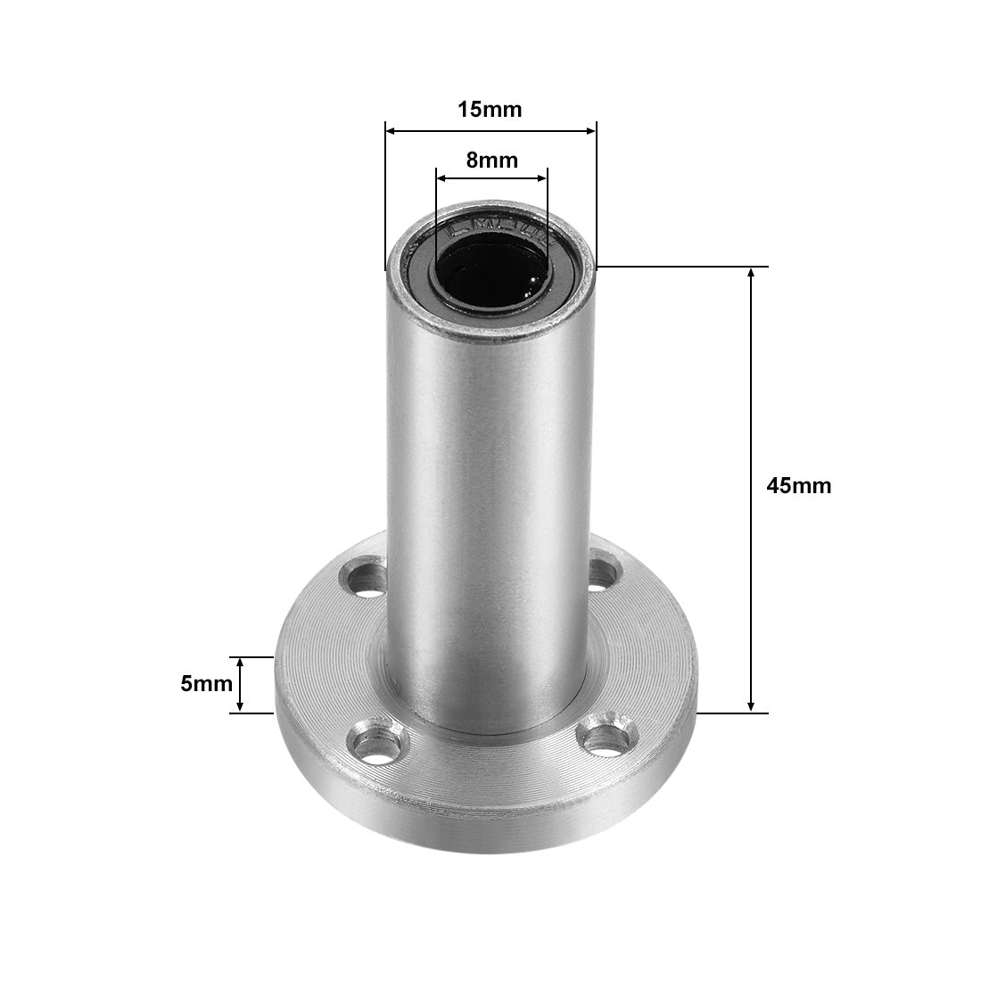 uxcell Uxcell Linear Motion Ball Bearings Extra Long Round Flange