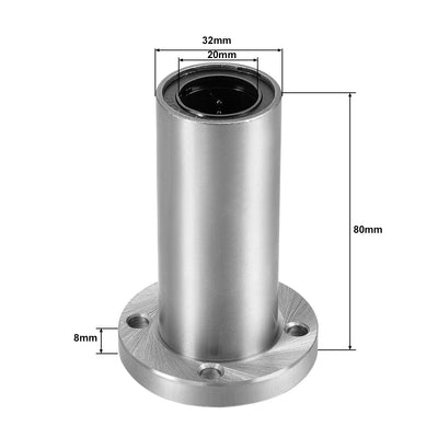 Harfington Uxcell Linear Motion Ball Bearings Extra Long Round Flange