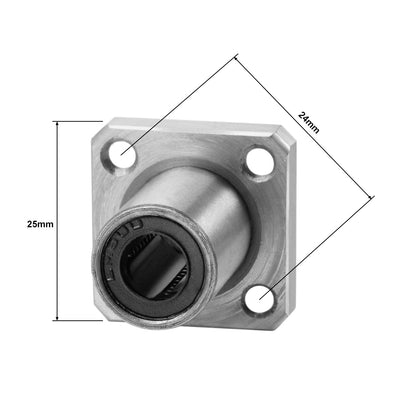 Harfington Uxcell Linear Motion Ball Bearings Square Flanged
