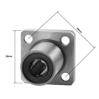 Harfington Uxcell Linear Motion Ball Bearings Square Flanged
