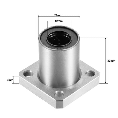 Harfington Uxcell Linear Motion Ball Bearings Square Flanged