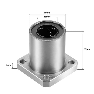 Harfington Uxcell Linear Motion Ball Bearings Square Flanged