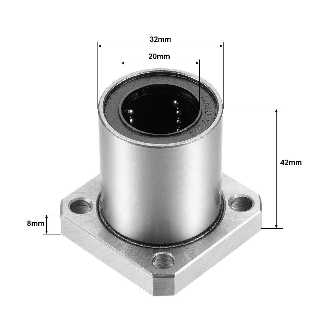 uxcell Uxcell Linear Motion Ball Bearings Square Flanged