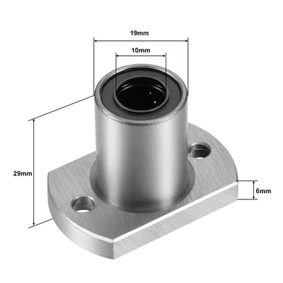 Harfington Uxcell Linear Motion Ball Bearings Oval Flanged