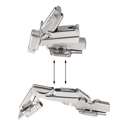 Harfington 175 Degree Hinges Face Frame Soft Closing Hydraulic Concealed Cabinet Hinge,2 Pcs (Half Overlay)