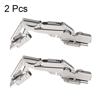 Harfington 175 Degree Hinges Face Frame Soft Closing Hydraulic Concealed Cabinet Hinge,2 Pcs (Half Overlay)