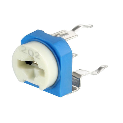 Harfington 150 Pcs  2K Ohm Variable Resistors Top Adjustable Horizontal Cermet Potentiometer