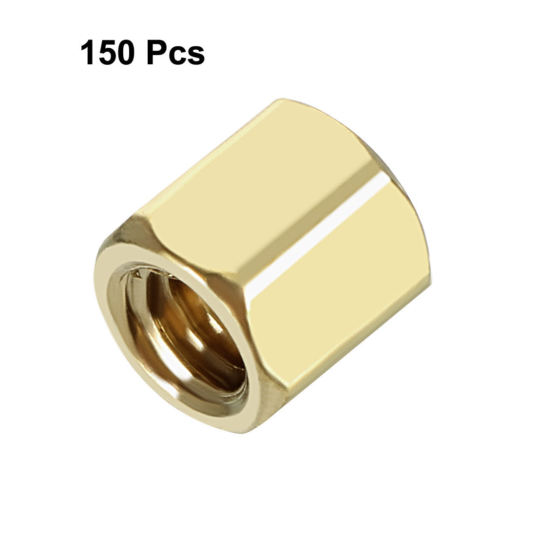 Harfington 150pcs Brass Straight PCB Pillar Female Thread Hex Standoff Spacer M3x5x6mm