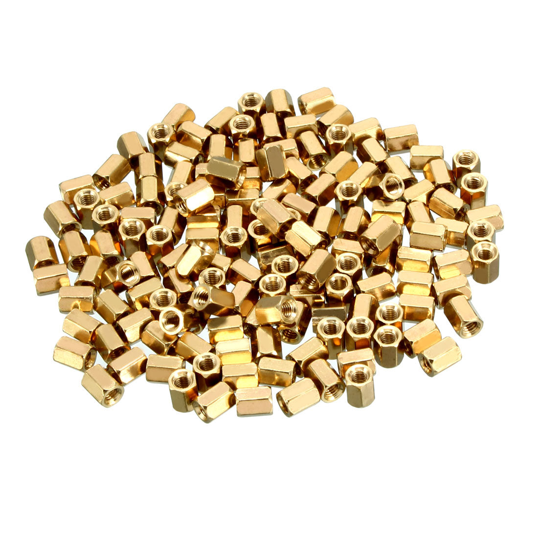 Harfington 150pcs Brass Straight PCB Pillar Female Thread Hex Standoff Spacer M3x5x6mm