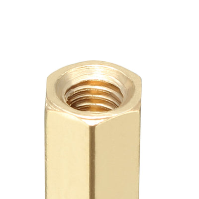 Harfington 130pcs Brass Straight PCB Pillar Female Thread Hex Standoff Spacer M3x5x10mm